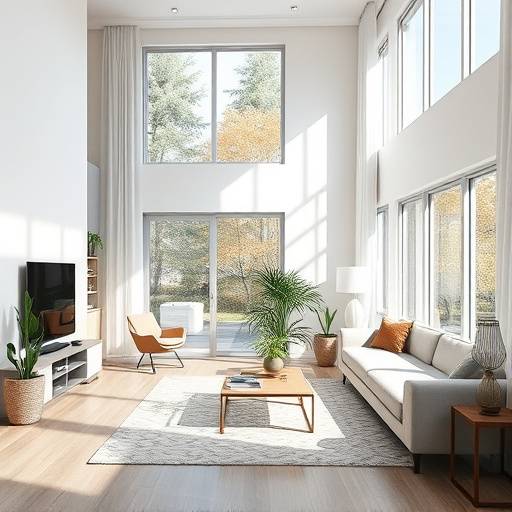 Interior shot of a modern home with natural light