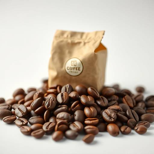 Product shot of artisanal coffee beans